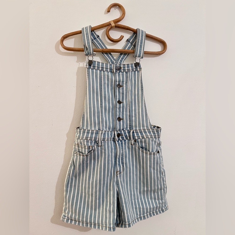 Guess vintage pinstriped overalls
